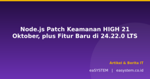 Node.js Patch Keamanan HIGH 21 Oktober, plus Fitur Baru di 24.22.0 LTS