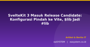 SvelteKit 3 Masuk Release Candidate: Konfigurasi Pindah ke Vite, $lib Jadi #lib